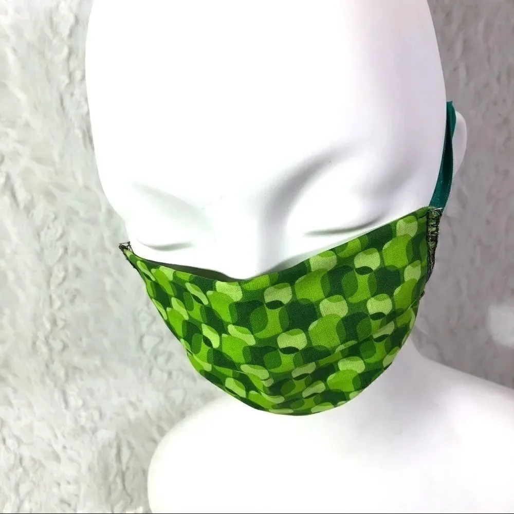 Green science face mask PPE protection cover shape